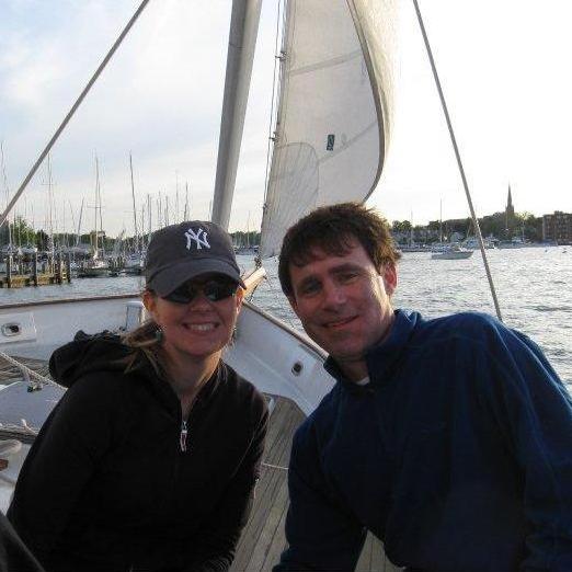 One of our first dates! Sailing is one of our favorite things to do!