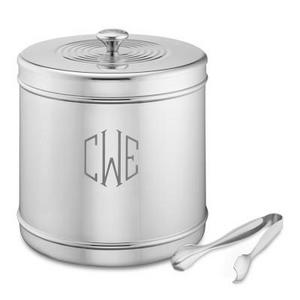 Stainless-Steel Ice Bucket with Tongs