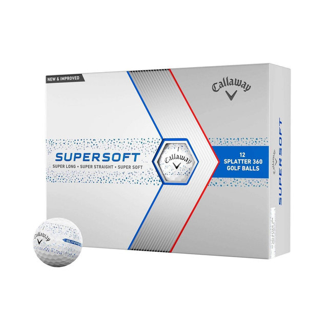 Callaway Supersoft Splatter Golf Balls - Blue