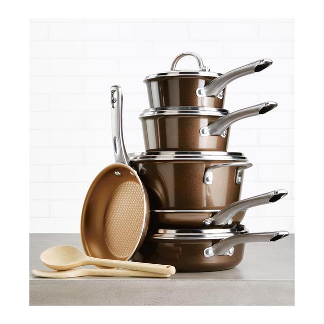 Ayesha Curry Home Collection 12-Pc. Porcelain Enamel Non-Stick Cookware Set