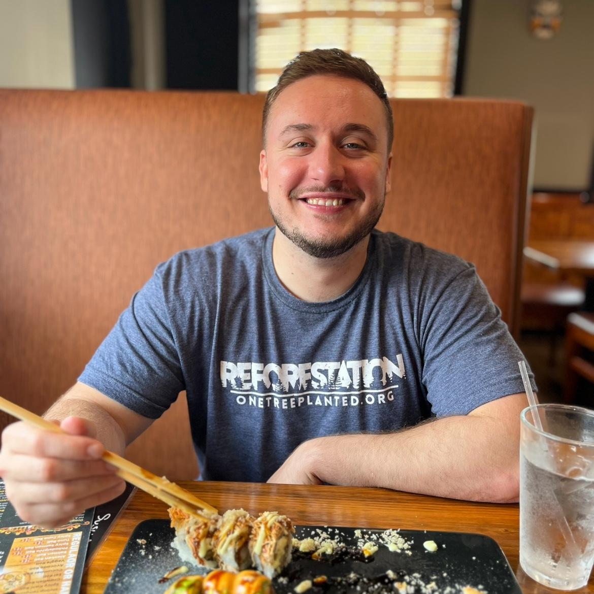 Sushi on Jacob's birthday!