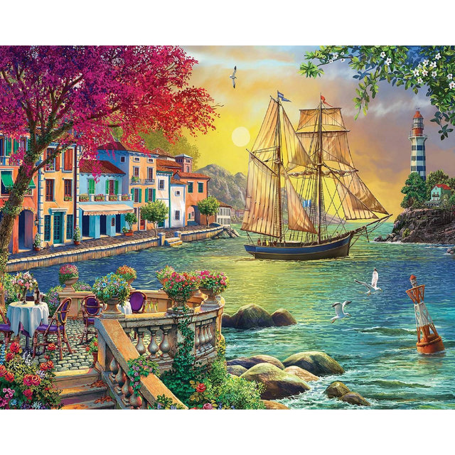 Springbok Oceanside Sunset Jigsaw Puzzle - 1000pc