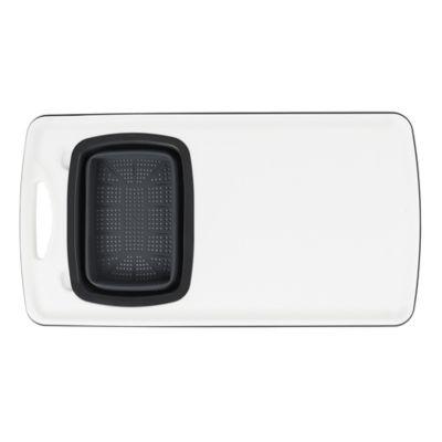 Dexas® 11-Inch x 21-Inch Over-the-Sink Strainer Gripperboard® in White/Grey