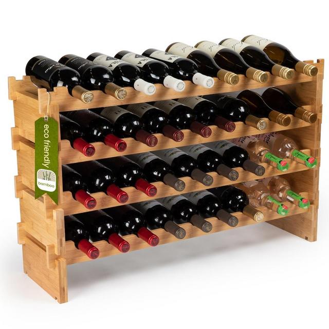 36-Bottle Stackable Modular Wine Rack