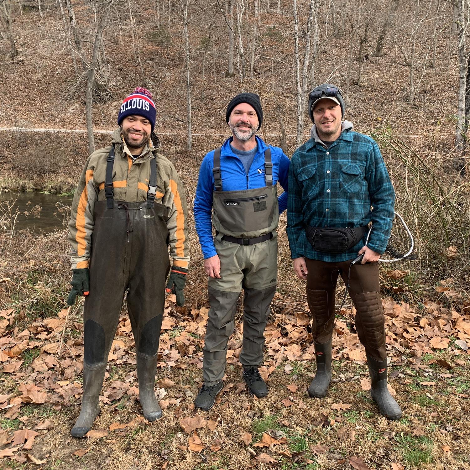 Roman and Nick trout fishing with Tyler