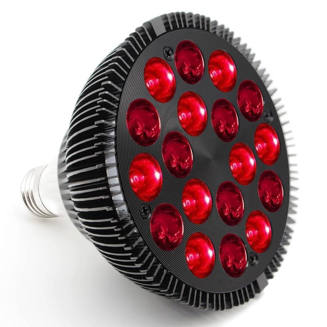 Zarbaha Red Light Therapy Bulb 660nm Red & 850nm Near Infrared, Light Therapy Bulb, E26/27 Base Lamp with Power Cord, Home Wellness & Muscle Recovery, 18 LED, 54W, Combo Device for Face & Skin Health
