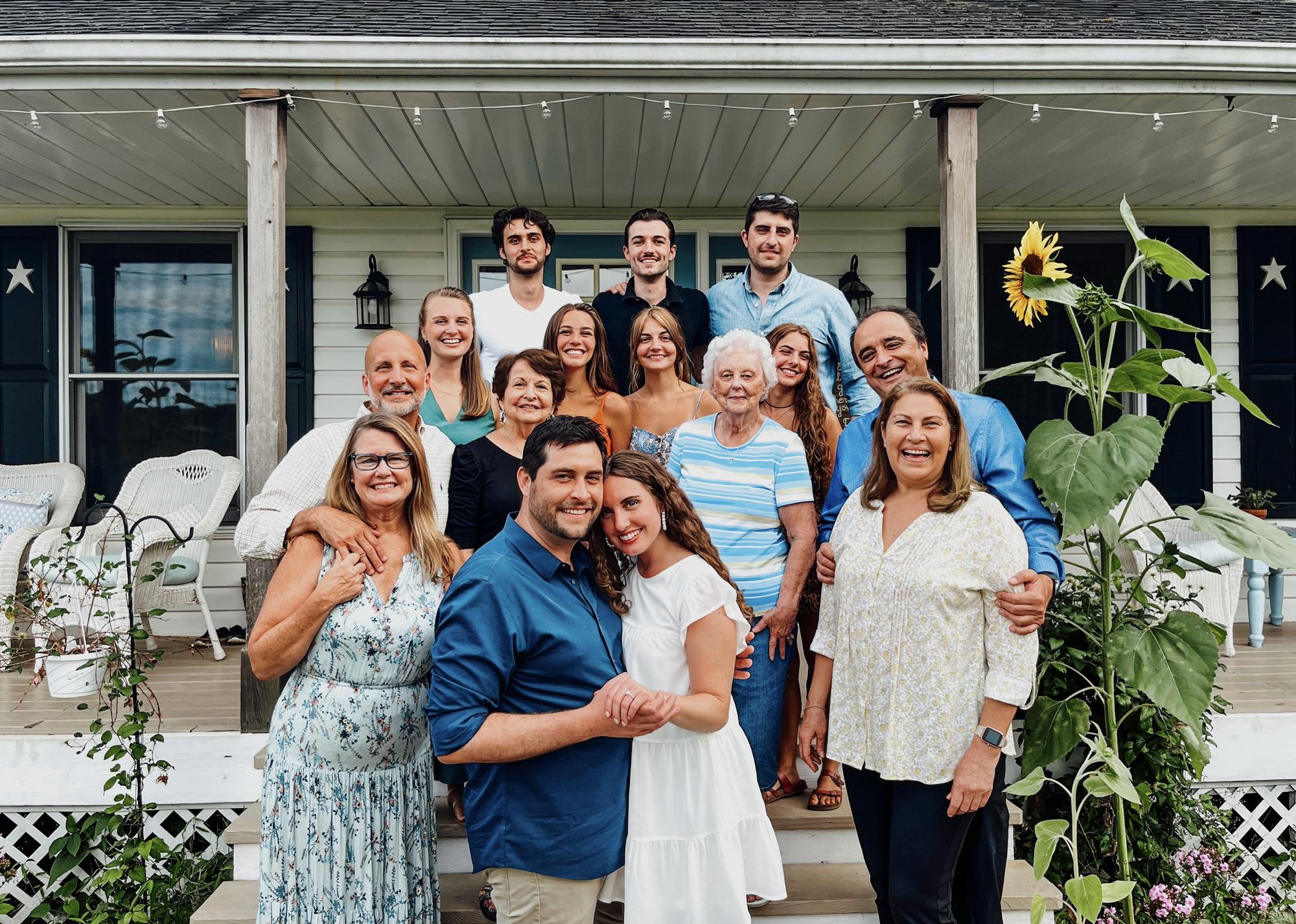 Our families! Everyone drove back to Hannah's parent's house where they met each other for the first time.