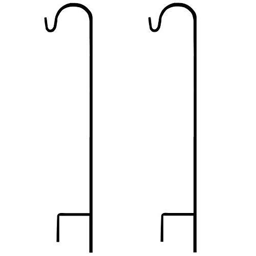 Ashman Shepherds Hook 48 Inch 2 Pack, 2/5 Inch Thick, Super Strong, Rust Resistant Steel Hook Ideal for Use at Weddings, Hanging Plant Baskets, Solar Lights, Lanterns, Bird Feeders, and Wedding