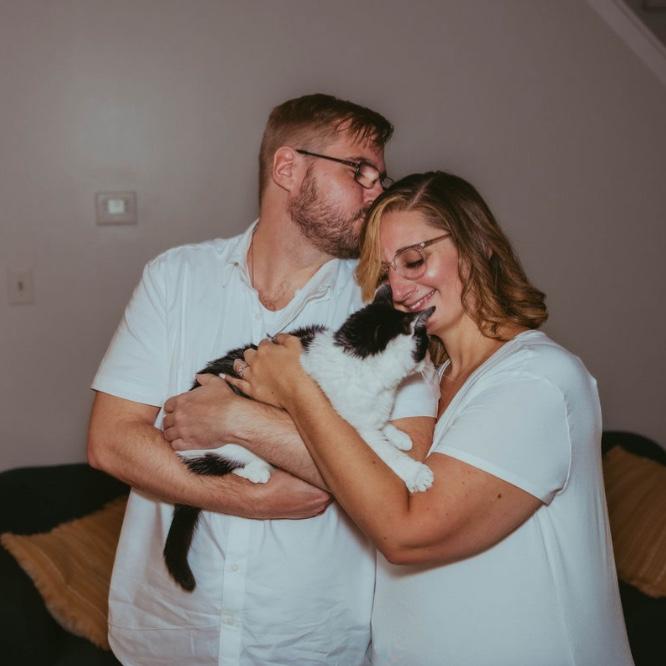 Engagement photoshoot at our then home in Mount Pocono, Pennsylvania. August 2025