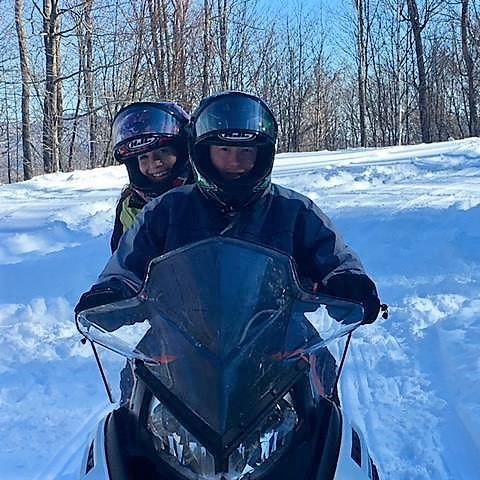 First snow mobile ride!