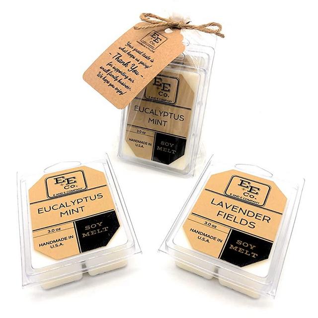 All Natural Soy Wax Melts (2 Pack) by E&E Company - Long Lasting Fragrances Infused with Essential Oil – Scented Soy Wax Cubes/Tarts for Electric/Tealight Warmers - Handmade in U.S.A. (Spa)
