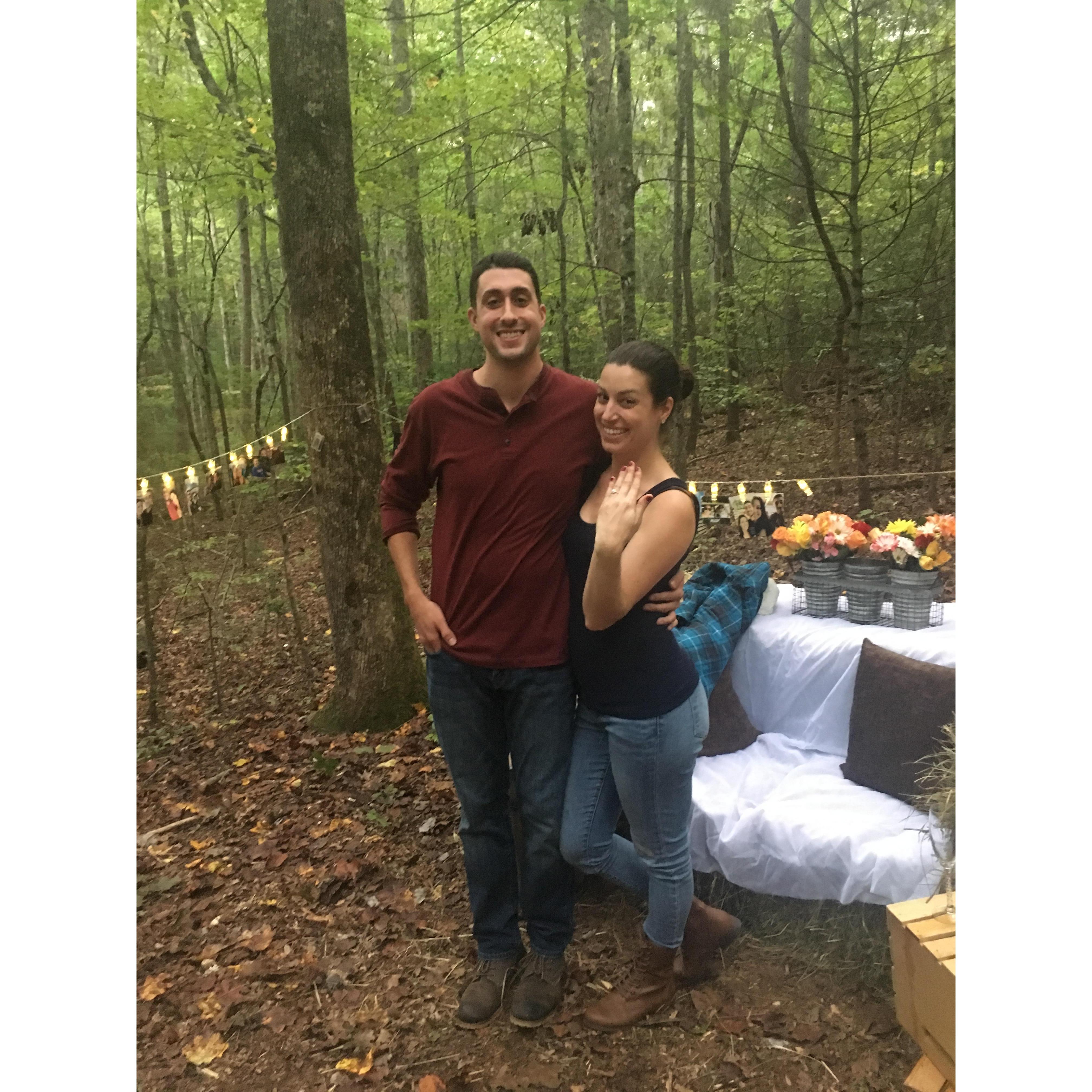 Moments after we got engaged in Blue Ridge!