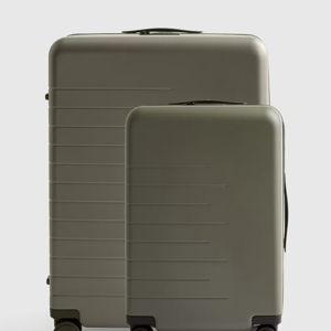 Carry-On & Large Check-In Suitcase Bundle in Olive