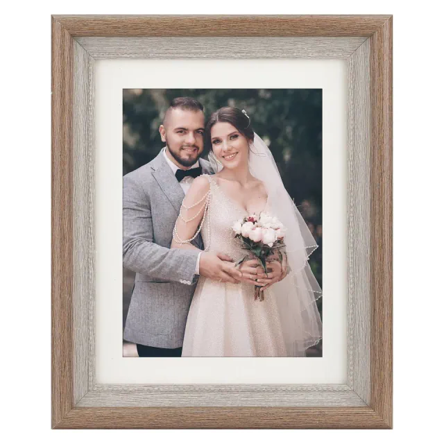 REGALWOVEN Tabletop Display Wedding Home Decor Photo Frame 1 Pc Brown 8x10