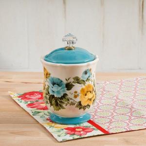 The Pioneer Woman Pioneer Rose Shadow 8.25-Inch Canister w/Acrylic Knob