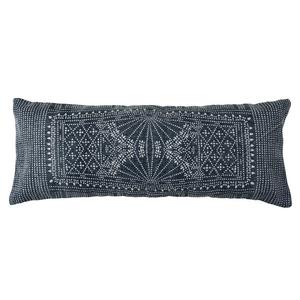 Extra Long Lumbar- Indigo Batik Print