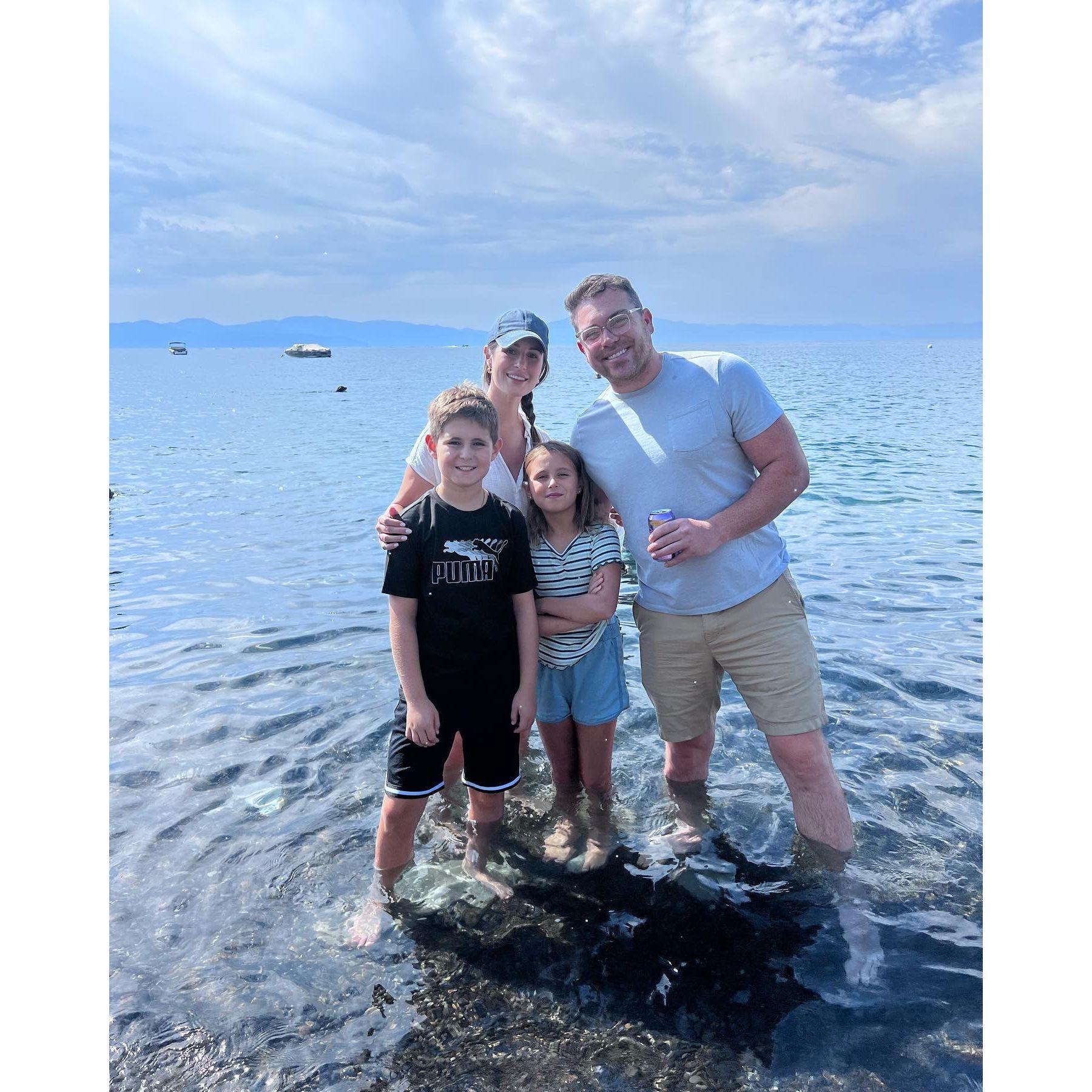 Family portrait at Lake Tahoe