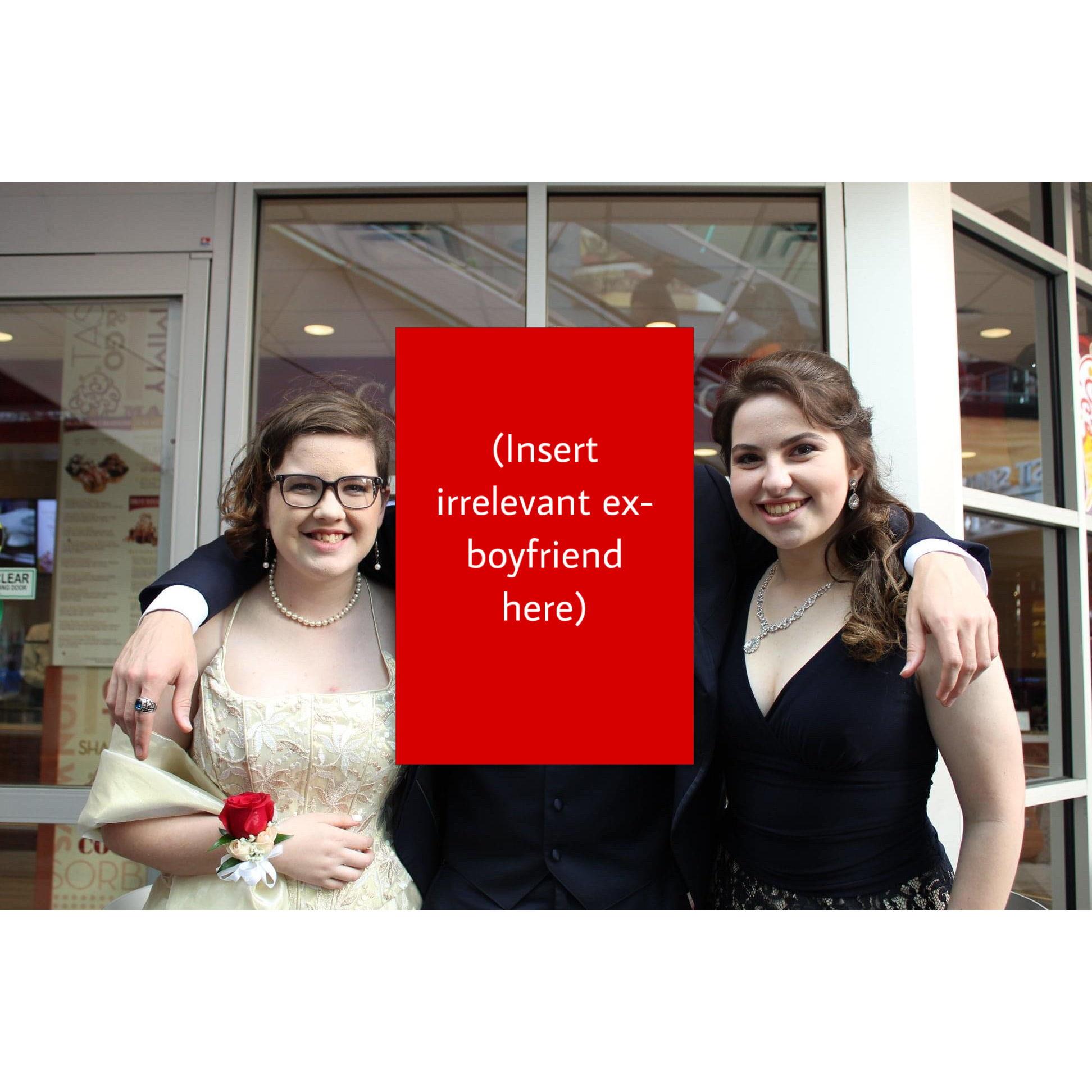 Madison with Maid-of-Honor Maia at the Senior Prom!
