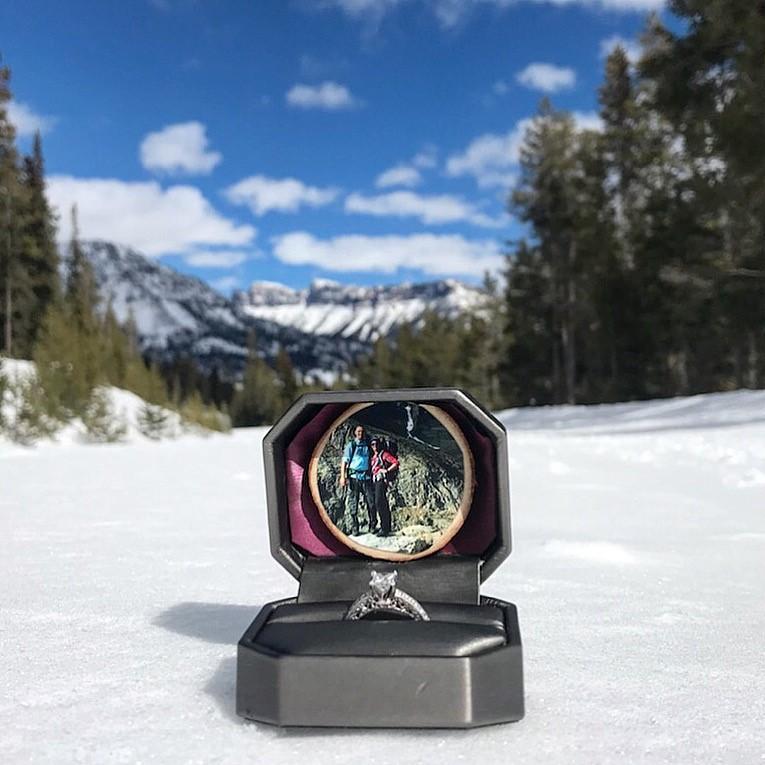 The day after Ty proposed, we went snowshoeing at Yellowstone National Park.