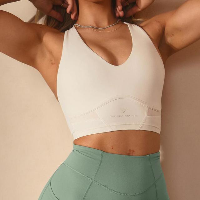 Whitney Longline Bra White