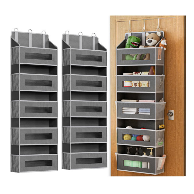 2 Pack 5 Tier Over The Door Organizer