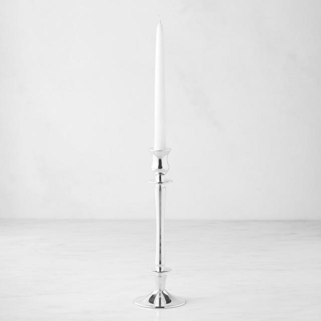 Heirloom Silver Taper Holders, Tall
