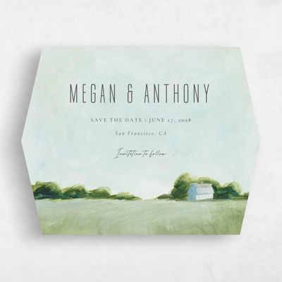 Green Diamond Wedding Save the Date - Whitaker Landscape