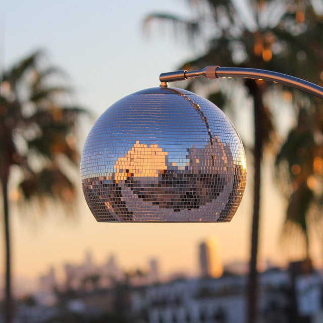 Disco Ball Arched Floor Lamp: Hand-Placed Mirrors for Sparkling Shine and Retro Vibes