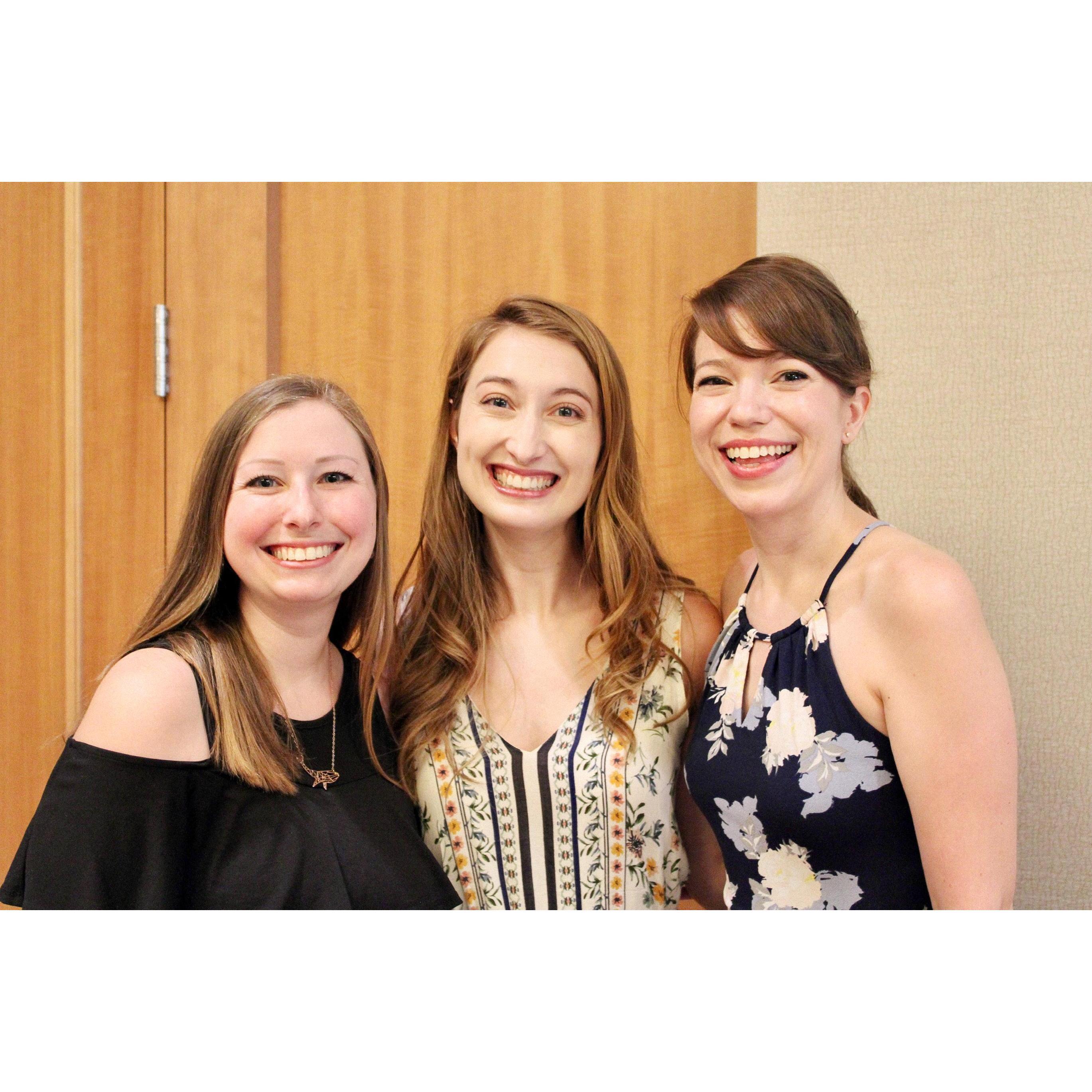 Some of Sloane's bridesmaids (and college friends): Kelley, Emily, and Kristen.