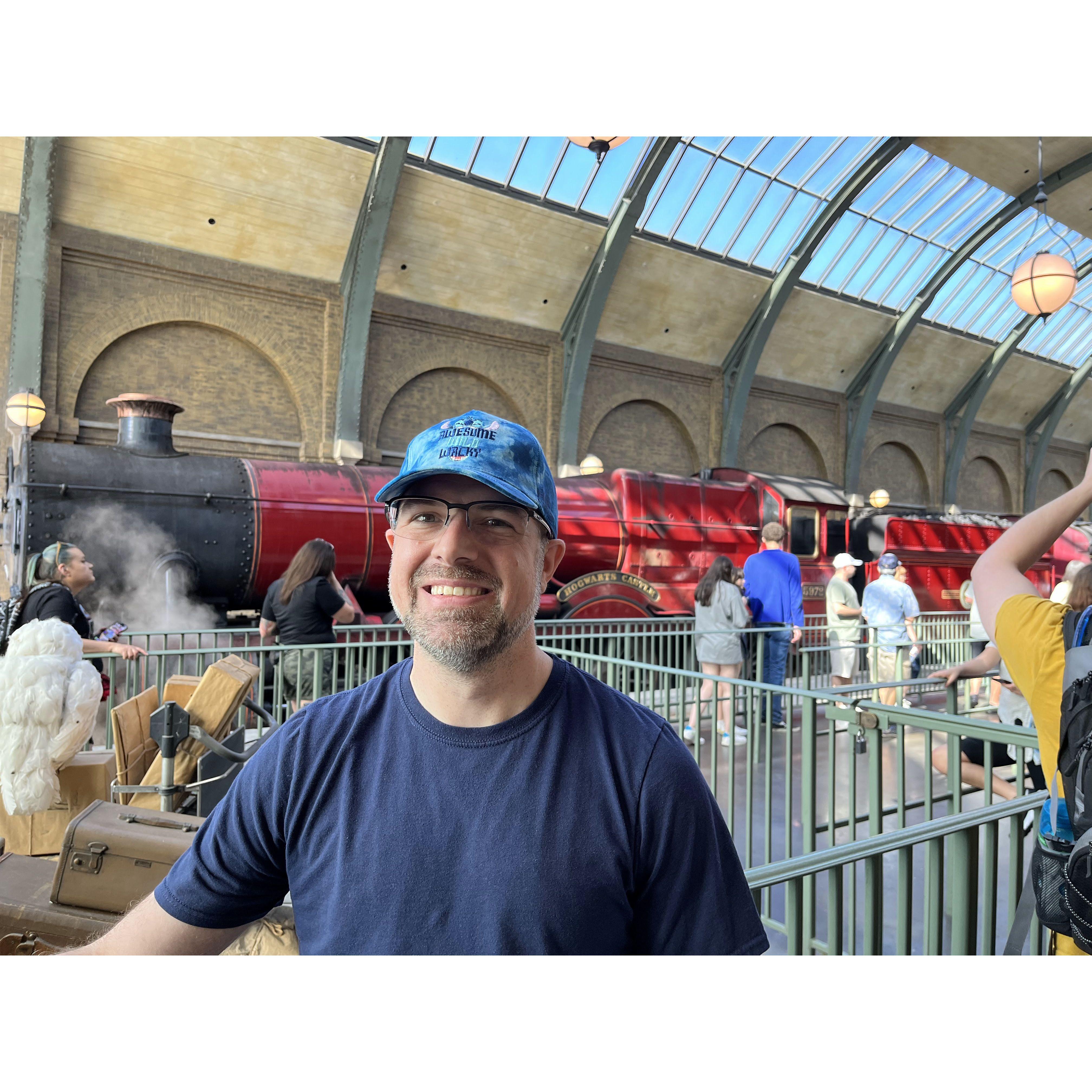 Josh ready to go to Hogwarts