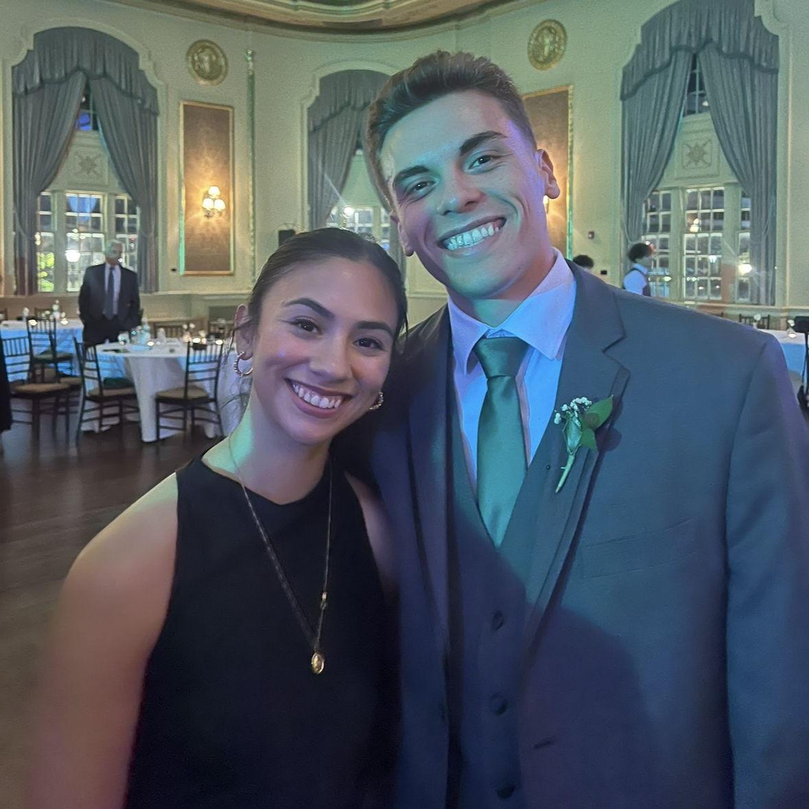 Ethan as a groomsman in a wedding for their friend from ROTC
