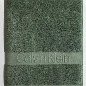 Olive Green Calvin Klein Iconic Cotton Jacquard Bath Towels