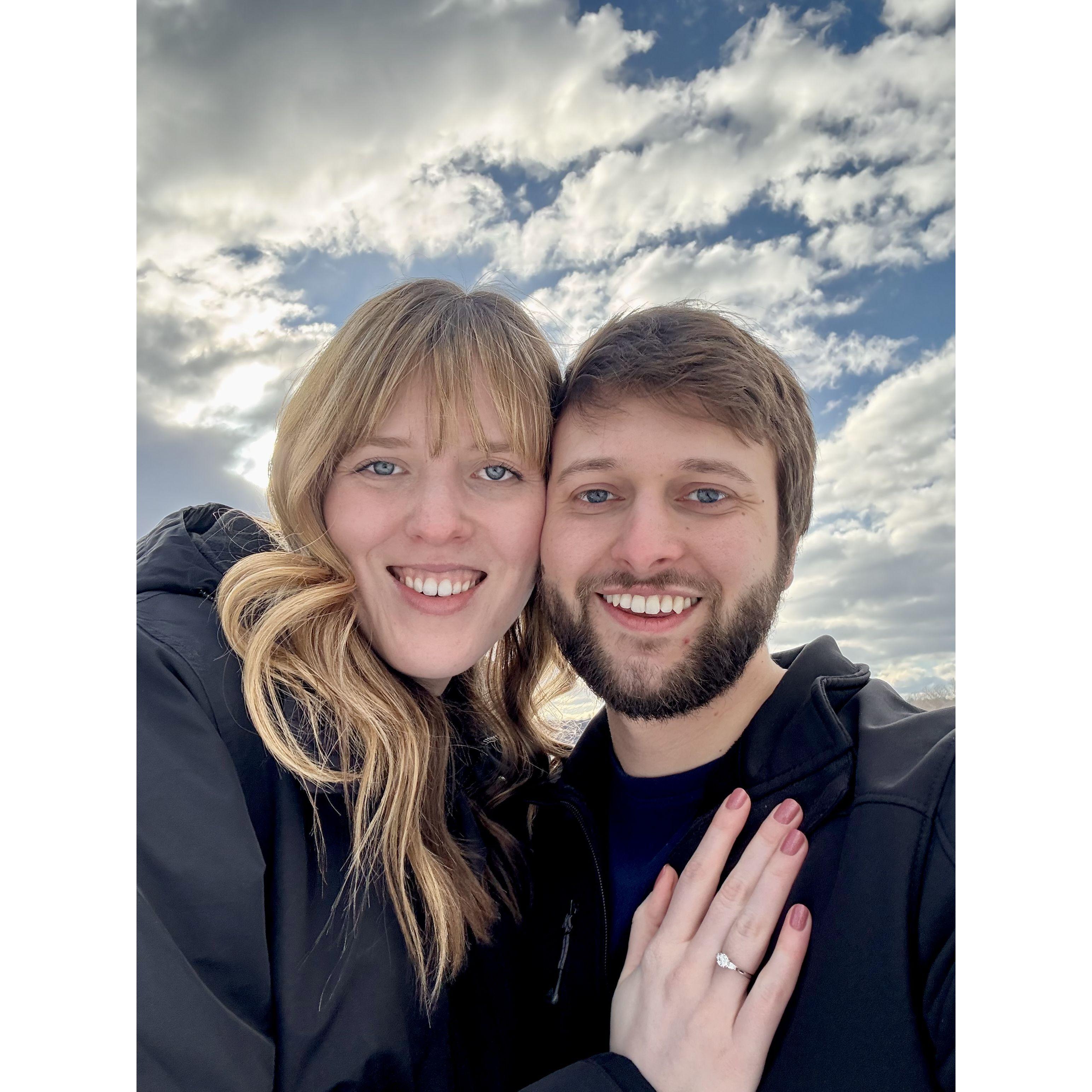 Moments after the proposal