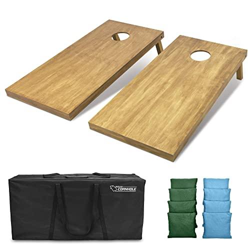 GoSports Wedding Corn Hole Set | Regulation Size with Solid Stained Wood Construction