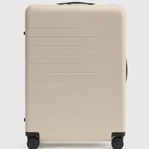 Expandable Large Check-In Suitcase in Tan