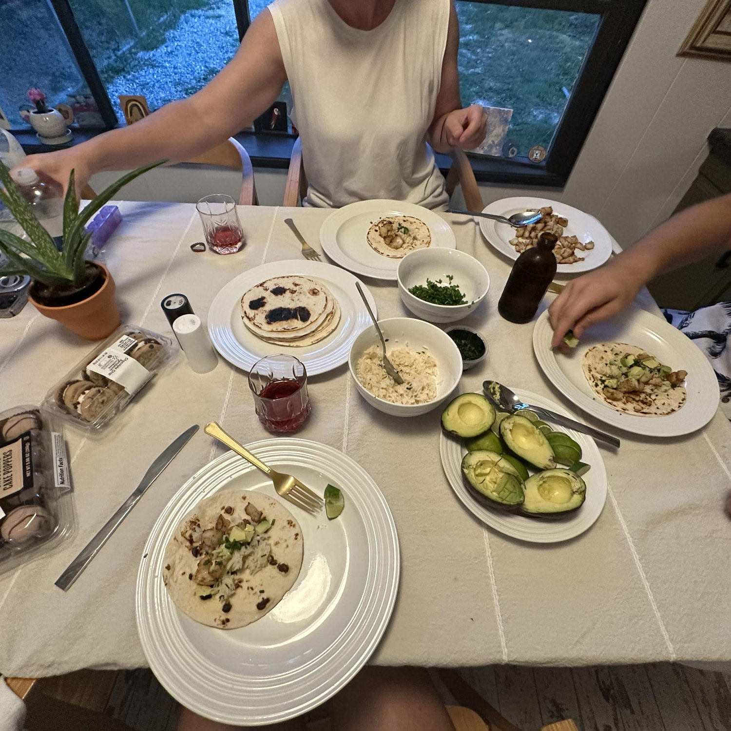 We caught and cooked the fish for this dinner!