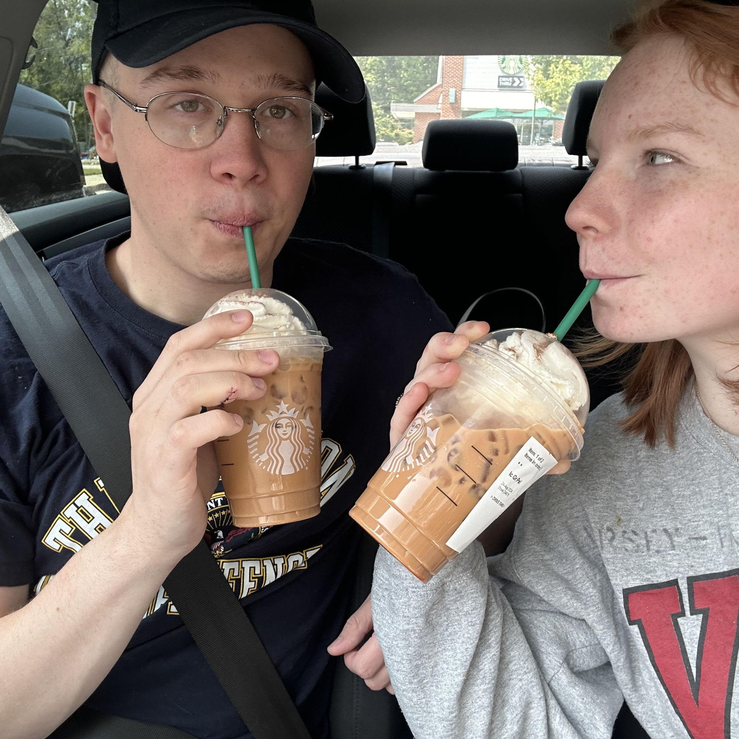 Us drinking PSL's!