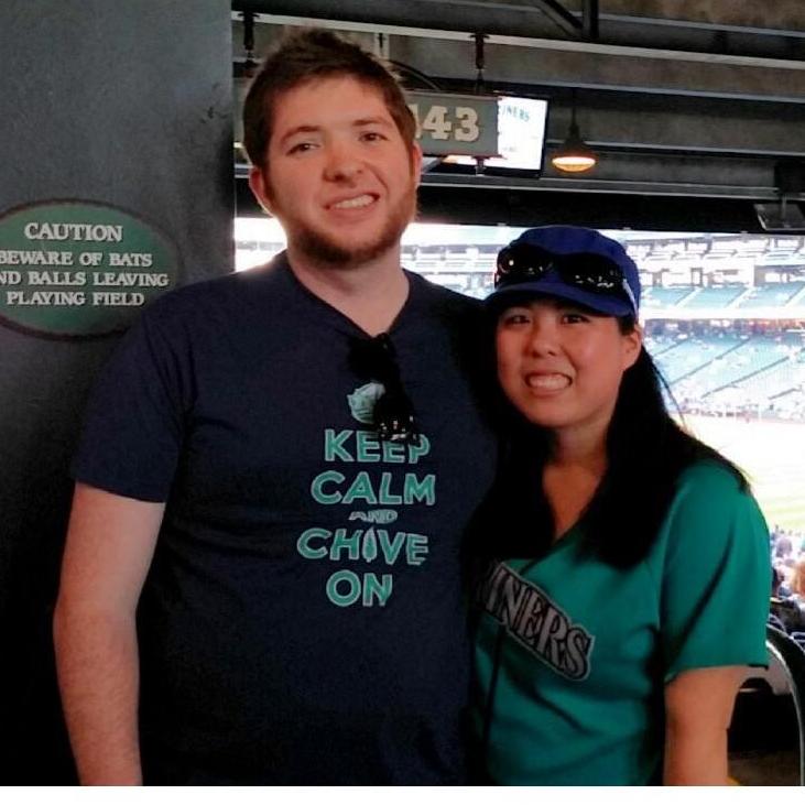 Our first M's game and first photo together!