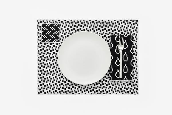 Bitmap Textiles - Placemats Black/White