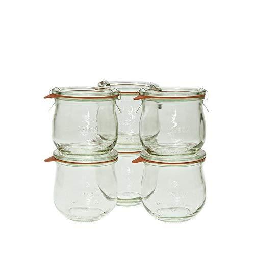 Weck 746 1/5 Liter Tulip Jar, 12.5 Oz - Set of 6