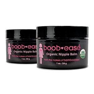 Bamboobies Organic Lanolin-Free Nursing Balm Nipple Cream, Safe for Breastfeeding, 1 oz (Pack of 2)