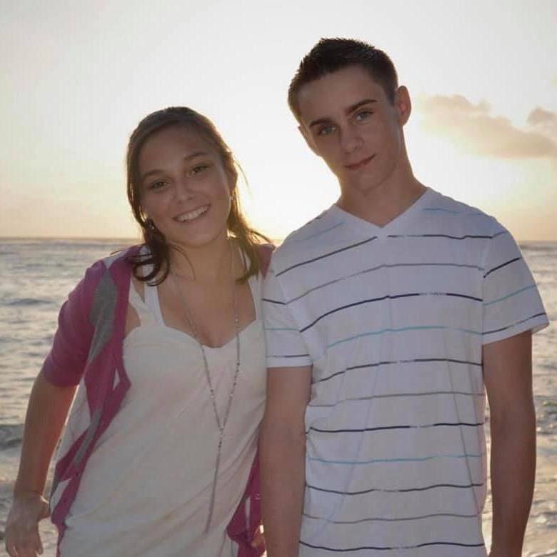 Our first beach "date" in 8th grade.