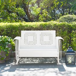 Crosley Furniture, Bates Retro Outdoor Loveseat Glider | Zola