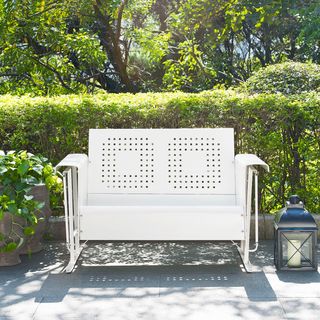 Bates Retro Outdoor Loveseat Glider
