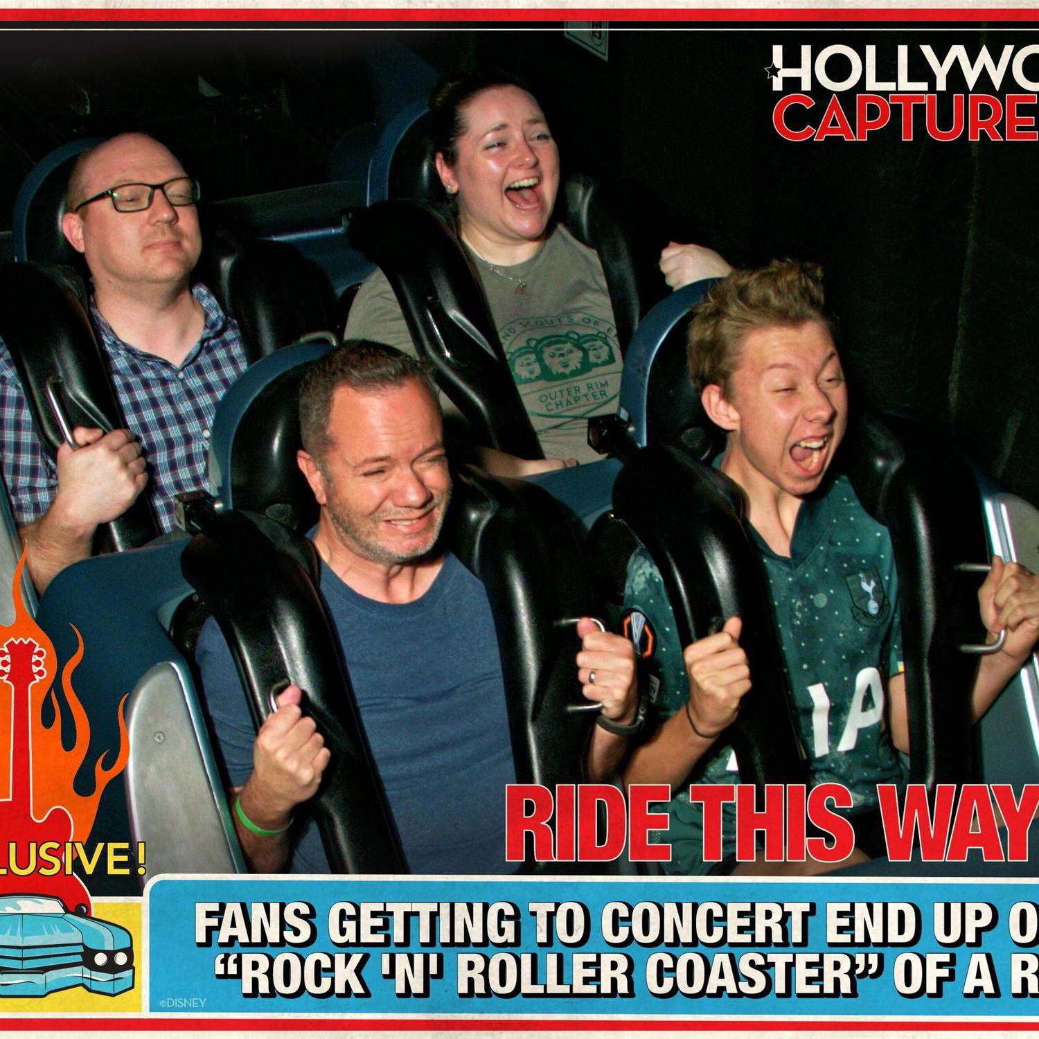 Laura convinced Chris to ride the rollar coasters.
