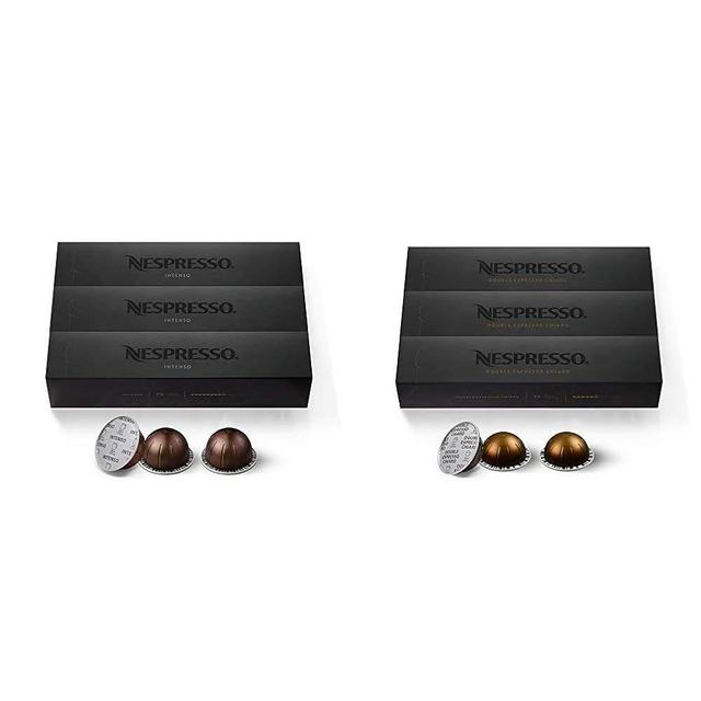Nespresso Capsules VertuoLine Intenso, Double Espresso Chiaro Coffee Pods (10 Count x 2)