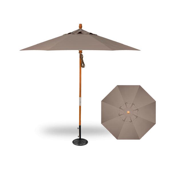 9 ft. Wood Double Pulley (Canvas Taupe)