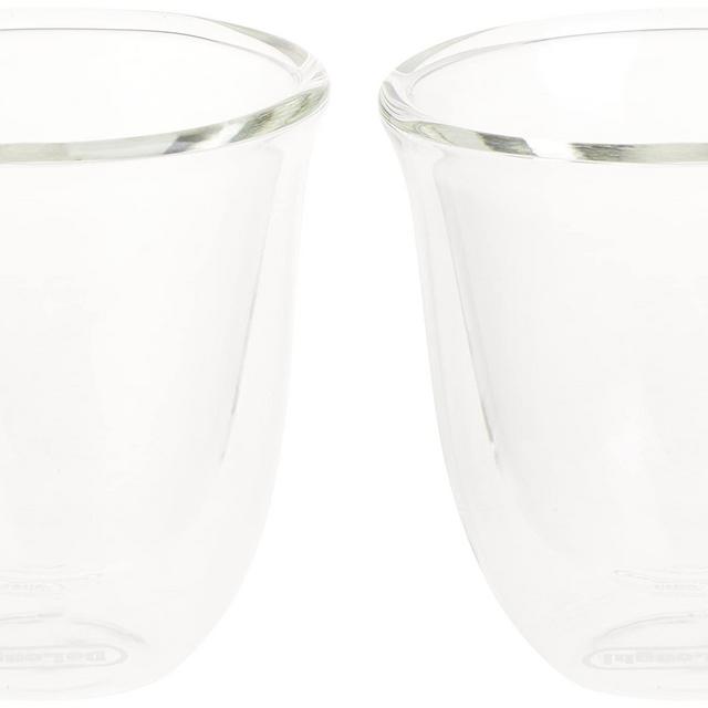De'Longhi DeLonghi Double Walled Thermo Espresso Glasses, Set of 2, Regular, Clear