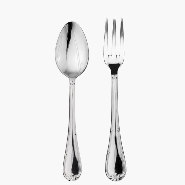 Mepra Raffaello Serving Set - 2 Pieces - Silver