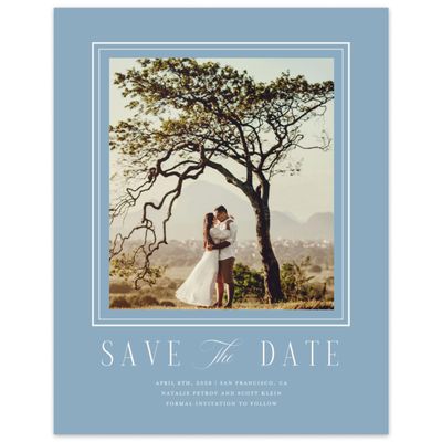 Dusty Blue Wedding Digital Save the Date - Agate Photo